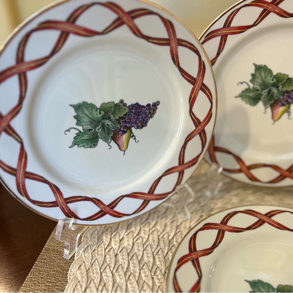 Holiday Harvest Salad Plate by Royal Limited, Japan, Set of 4, Holiday Table, - Picture 8 of 14